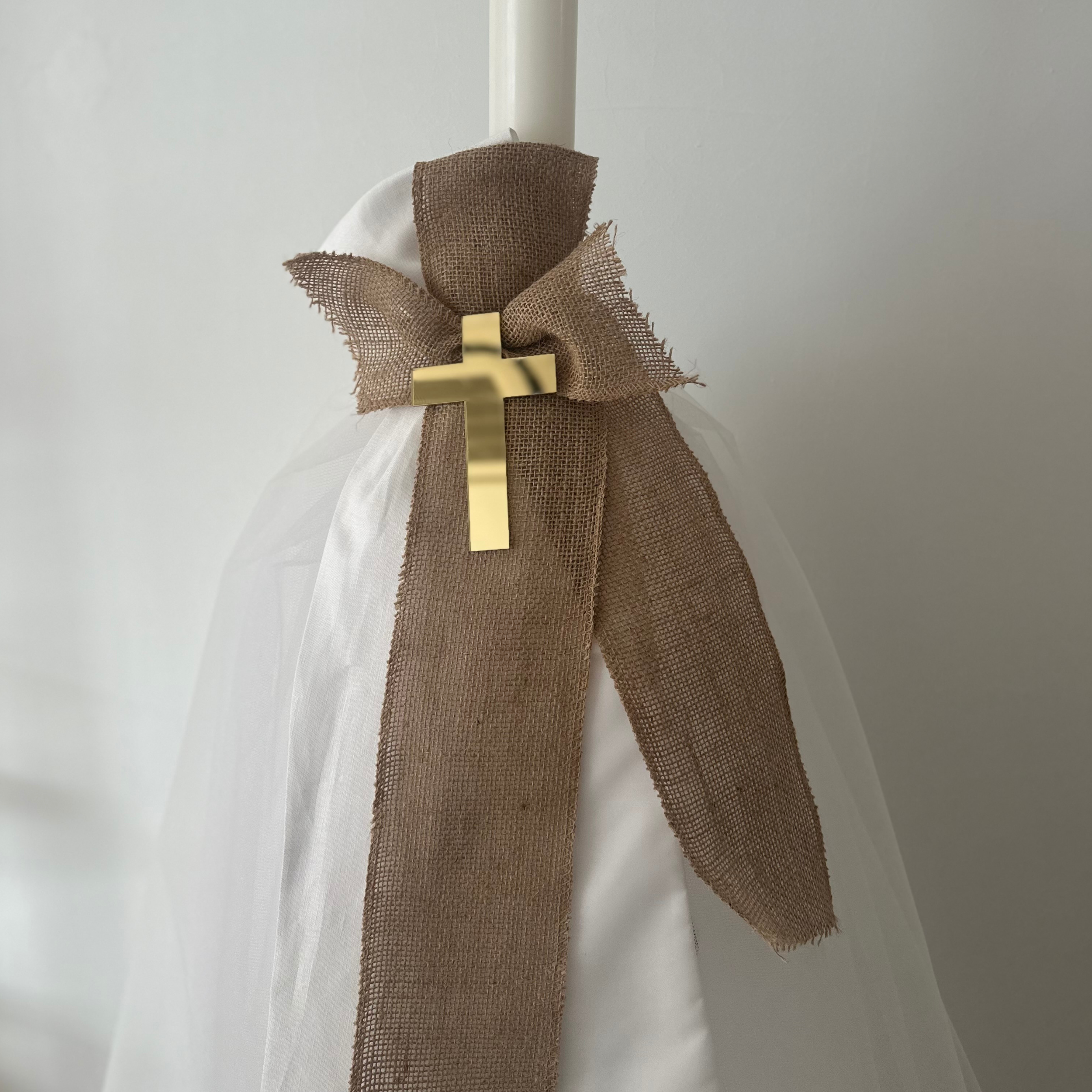 George Orthodox Candle with full tulle skirt