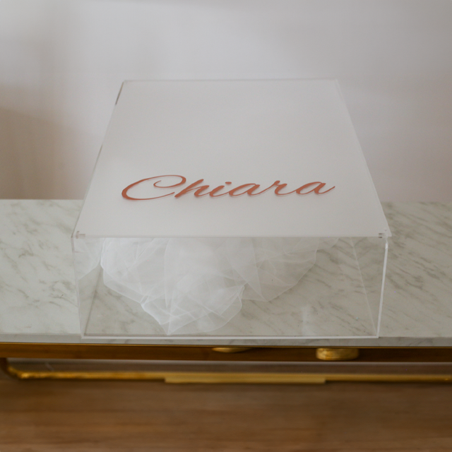 Chiara Rose Gold frosted Box- Vinyl Name