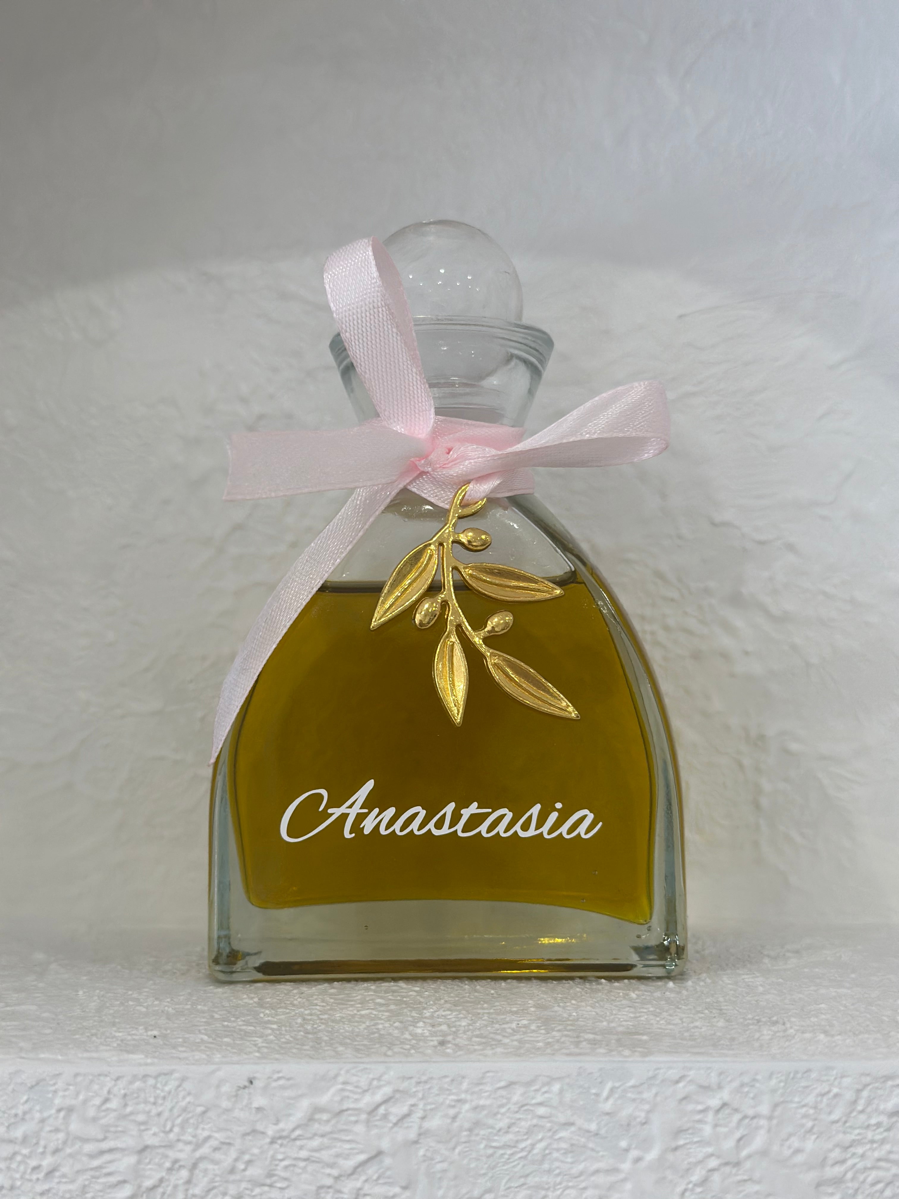 Personalised Anastasia Oil with Ribbon and Olive Branch