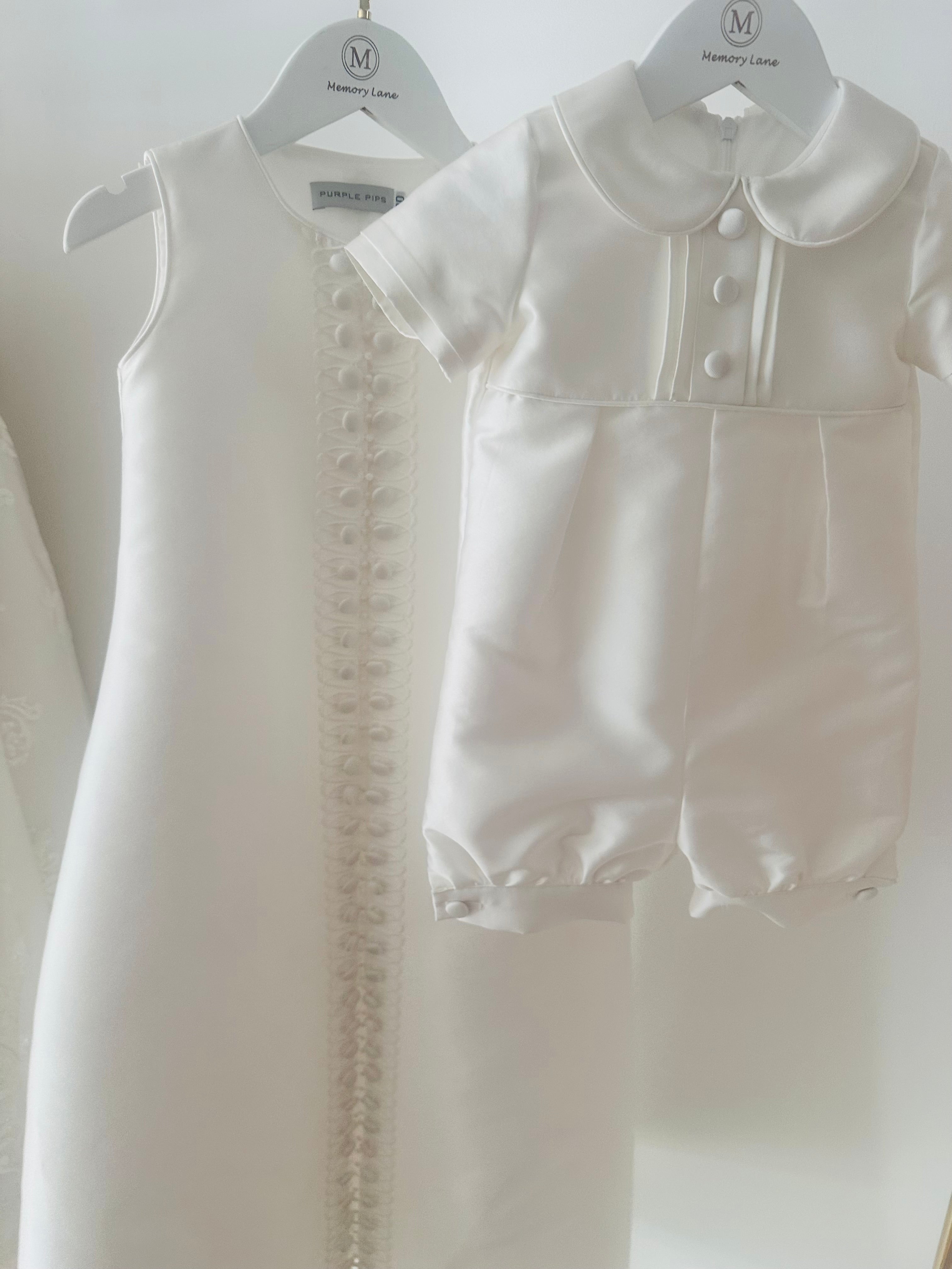 Stefan Buttoned Cape and Romper Set