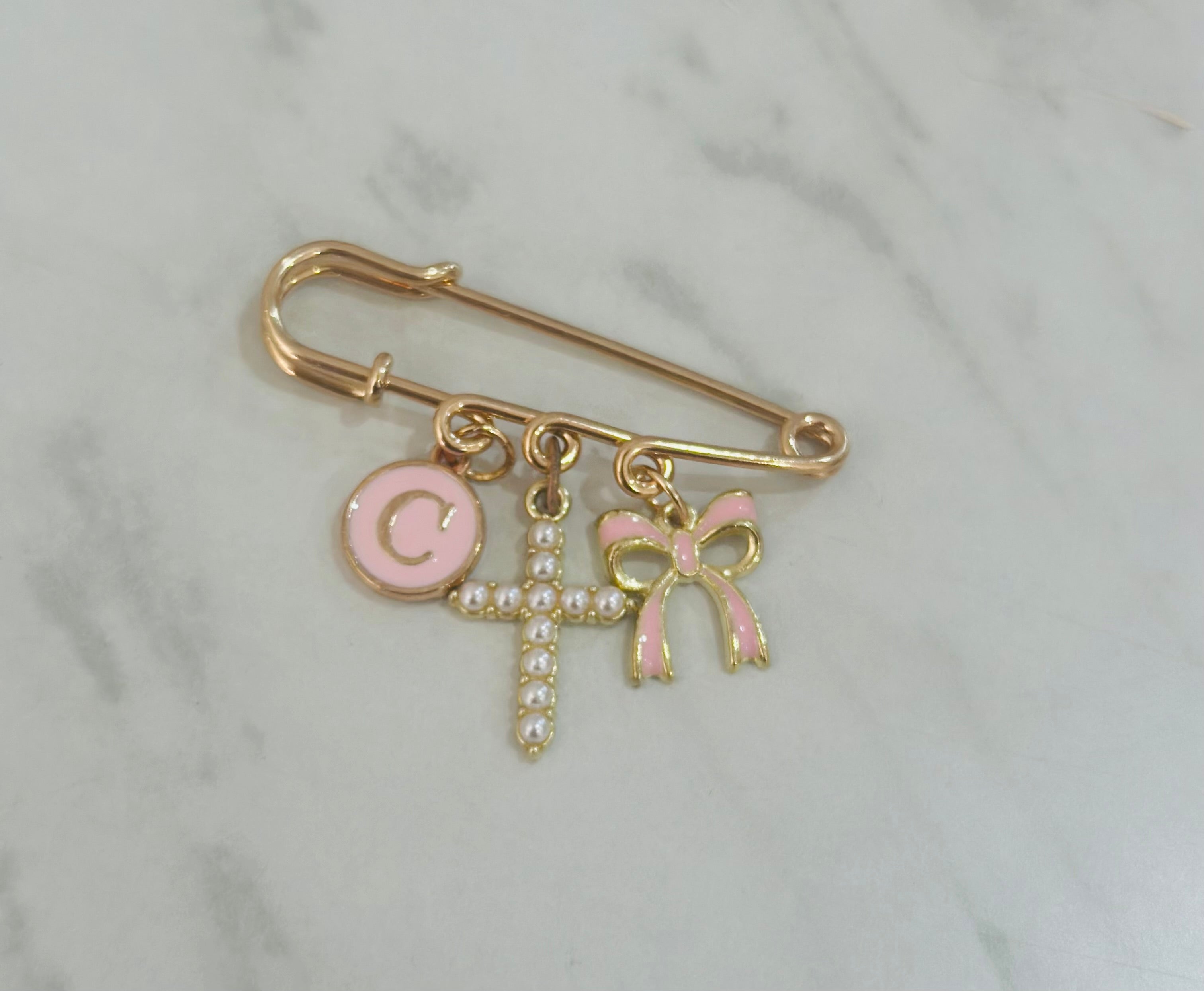 Personalised Initial Nappy pin