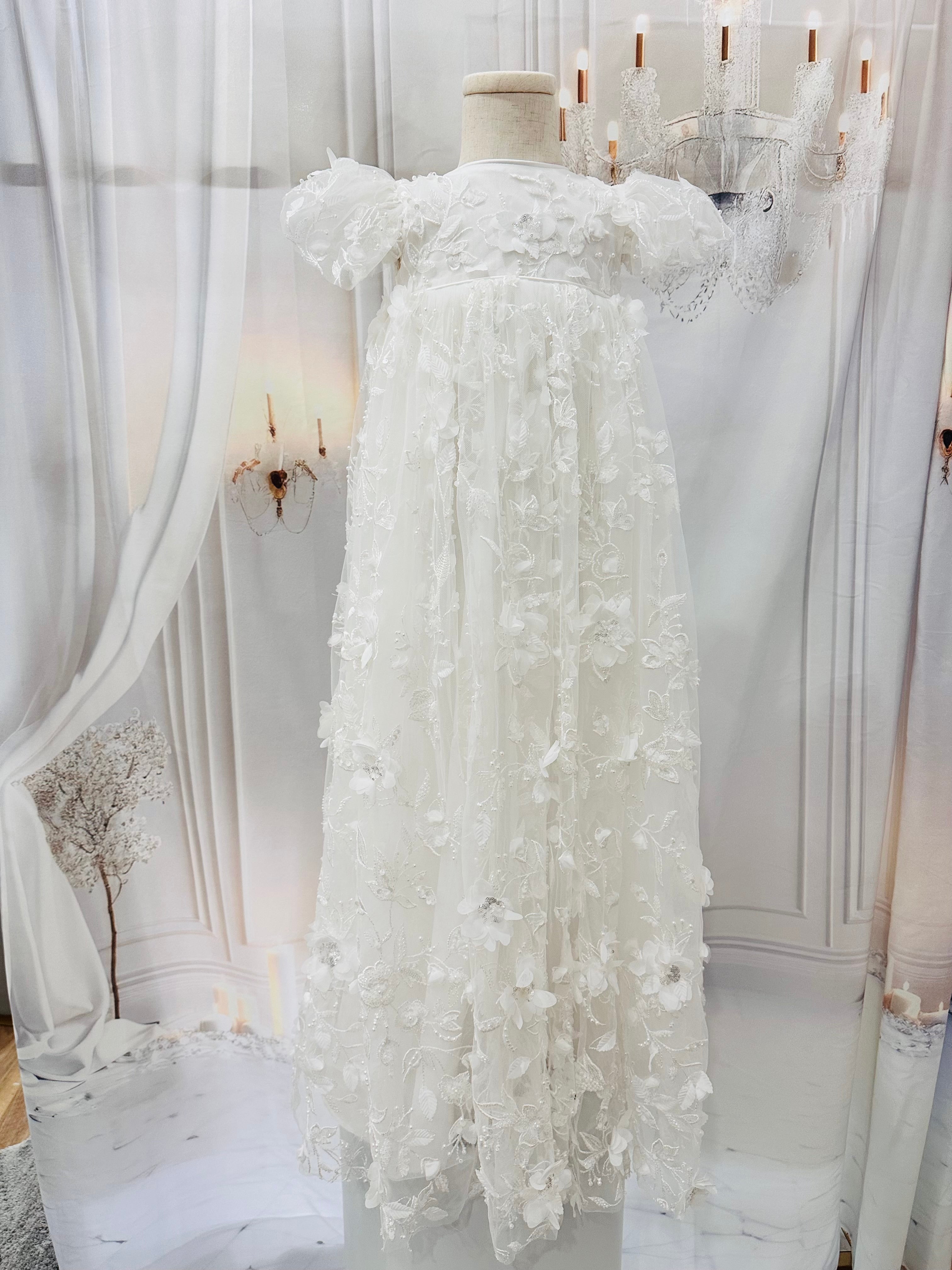 Lucia Lace Christening Gown