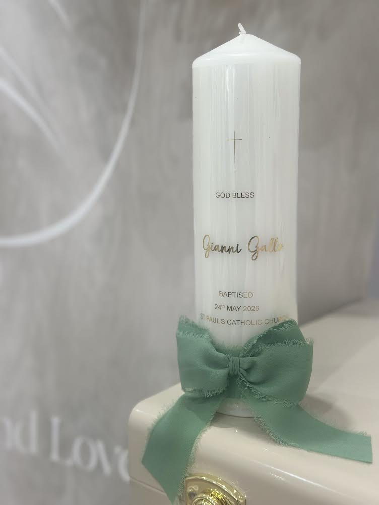 Gianni Personalised Catholic Candle