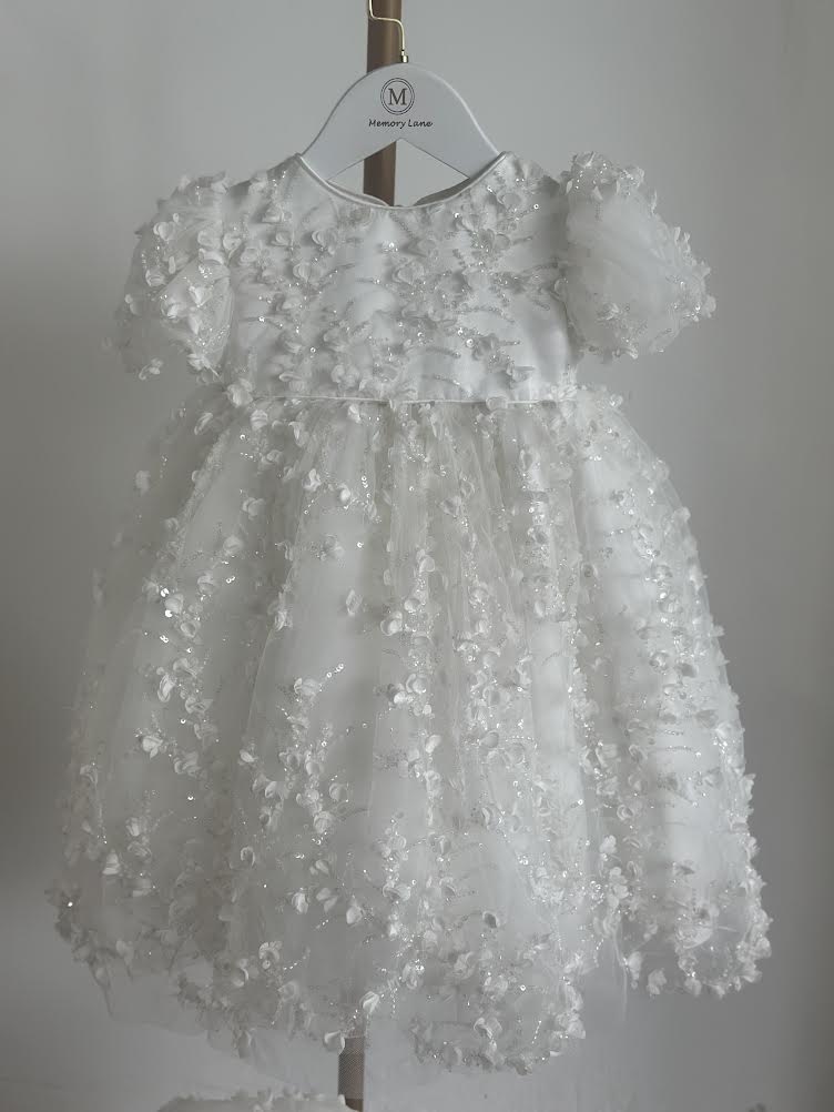 Alice 3D Short Christening Dress
