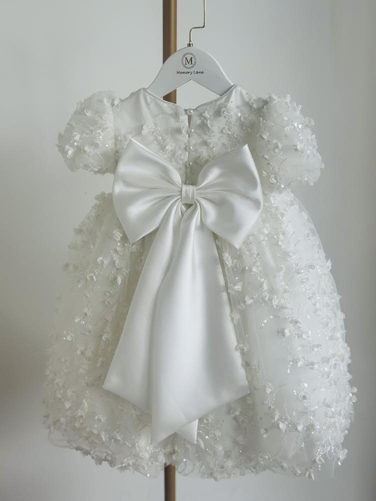 Alice 3D Short Christening Dress