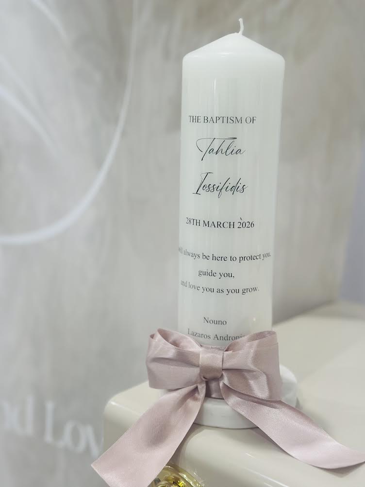 Nouno Personalised Candle with Ribbon