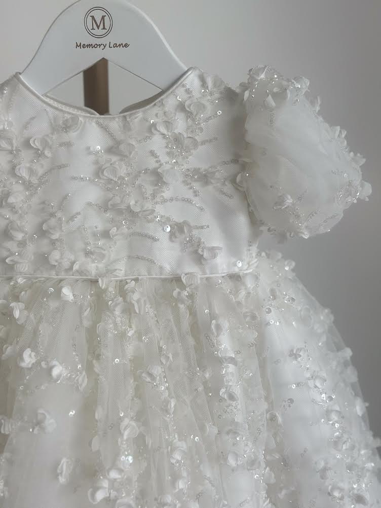 Alice 3D Short Christening Dress