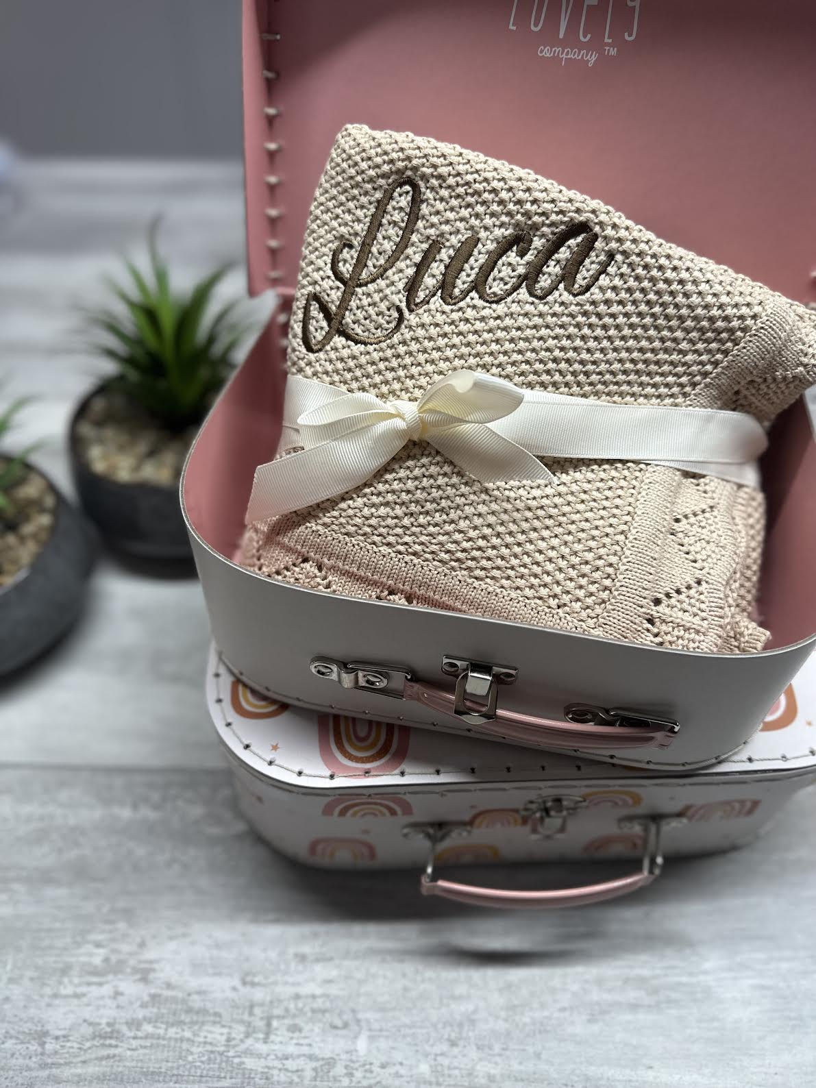 Embroidered Luca Blanket