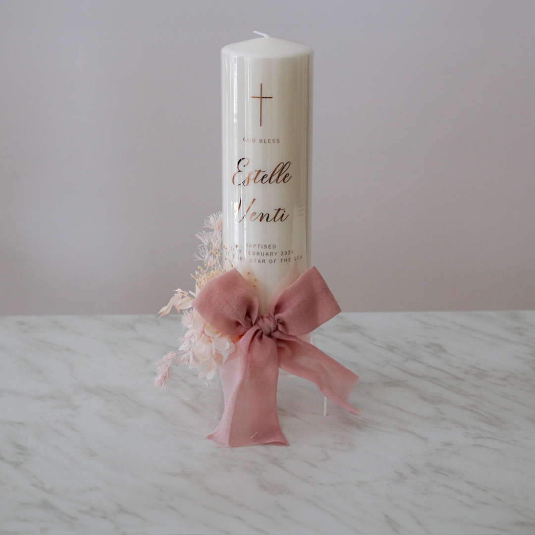 Estelle Personalised Bow Candle