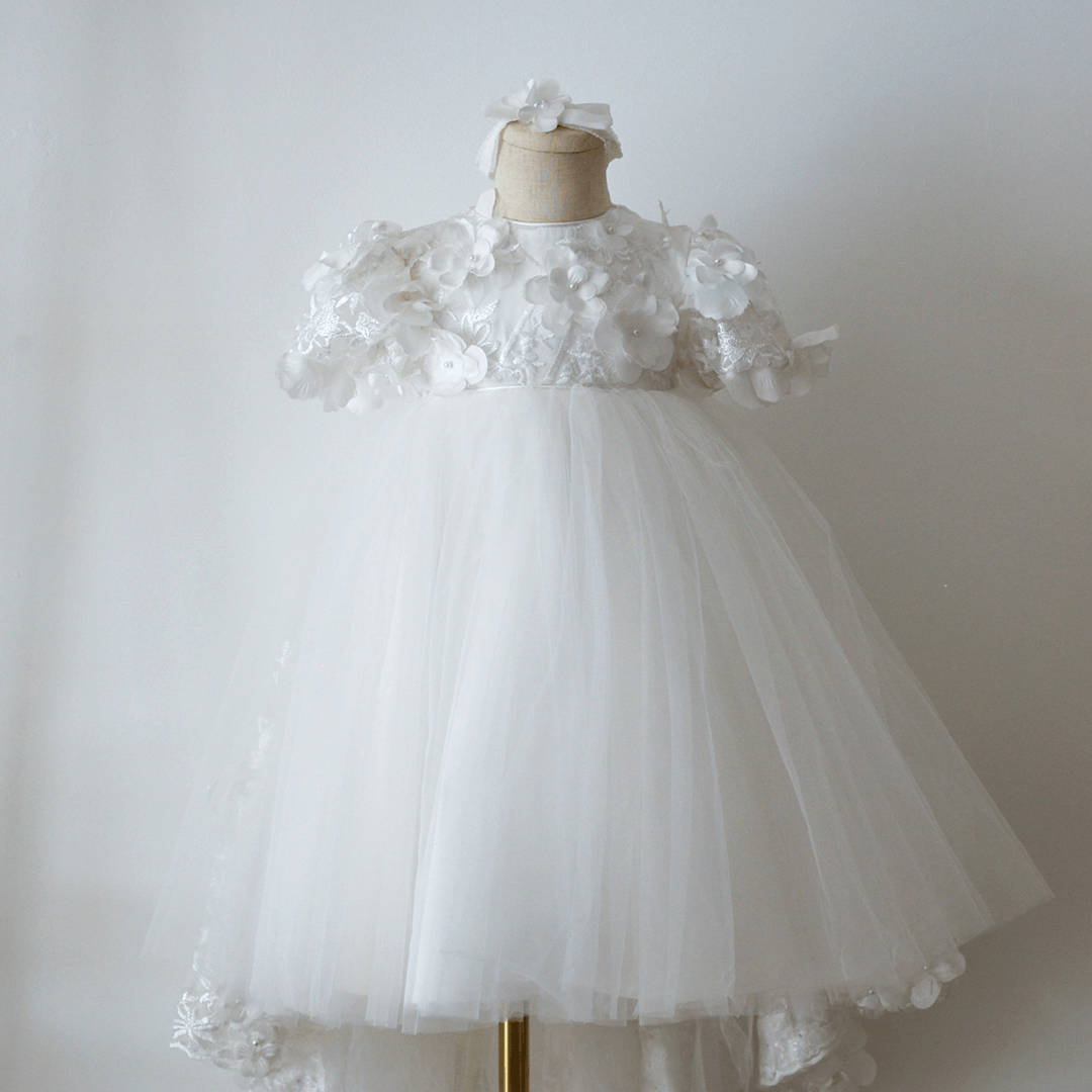 Layla Tulle dress with Detachable Train