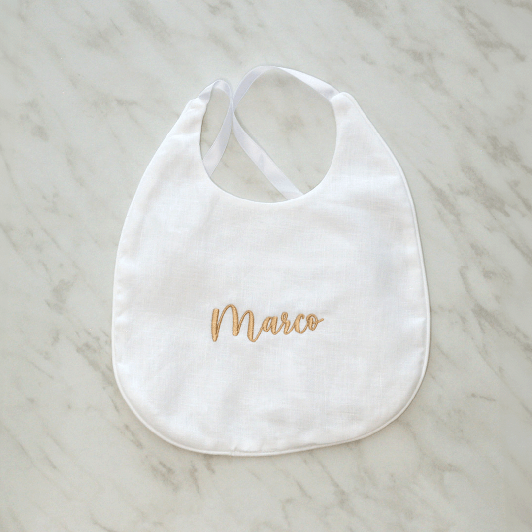 Personalised Linen Bib