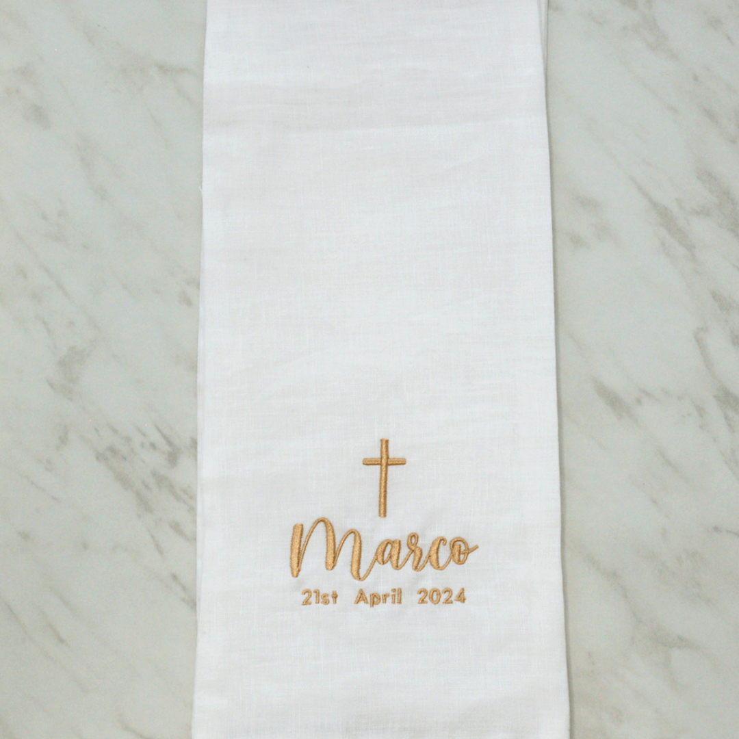 Personalised Linen Stole