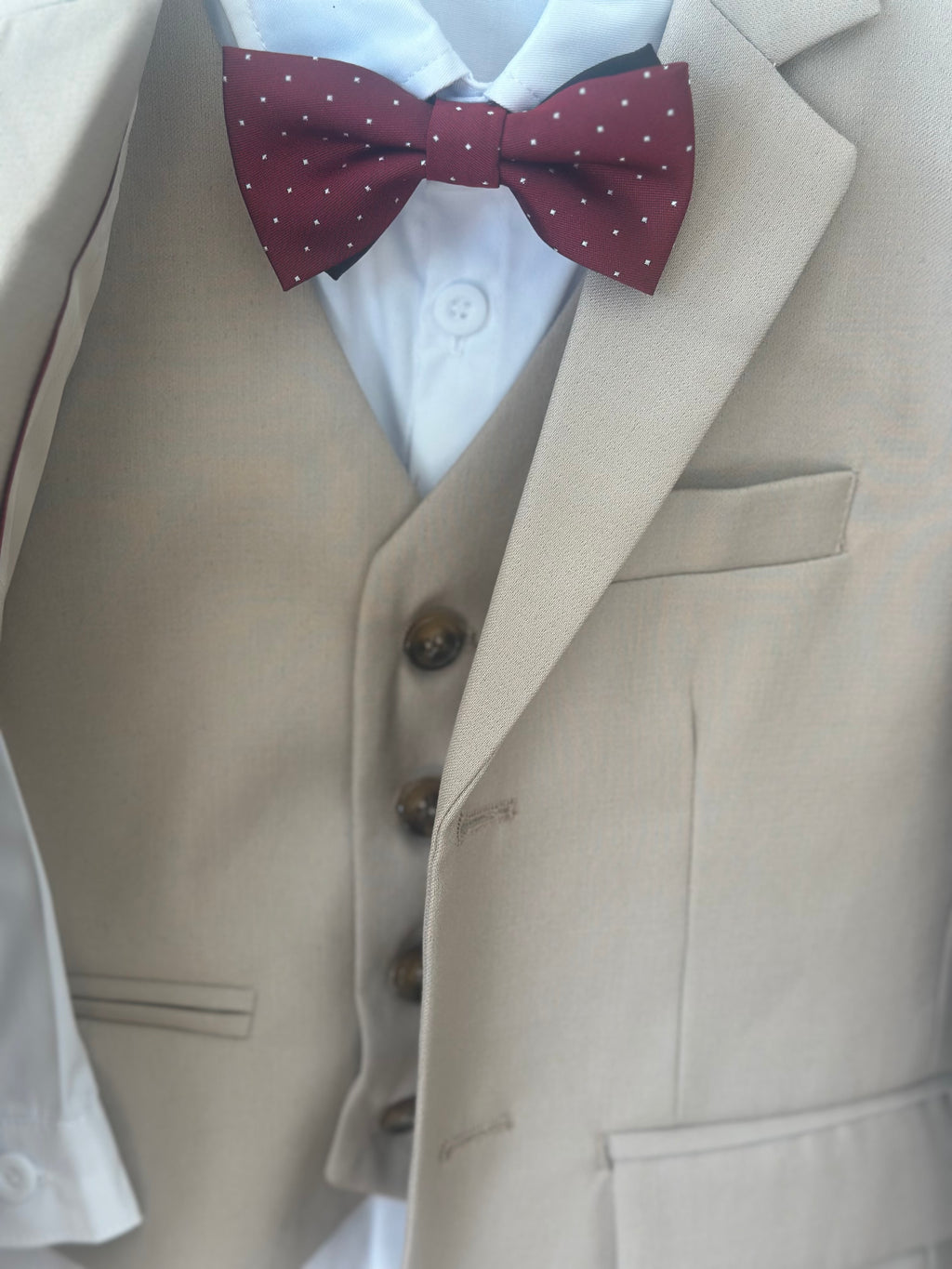 Beige 5 piece suit