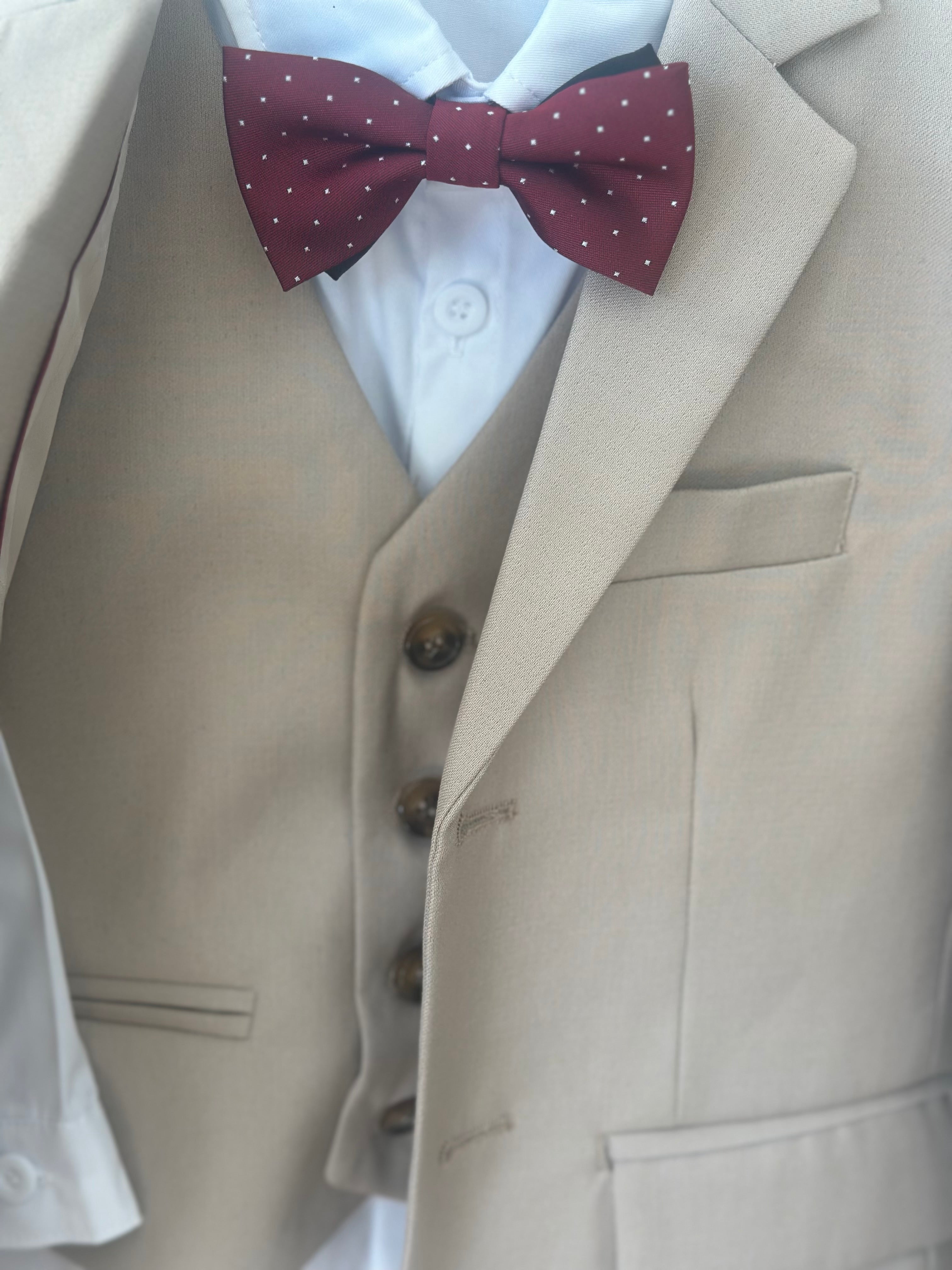 Beige 5 piece suit