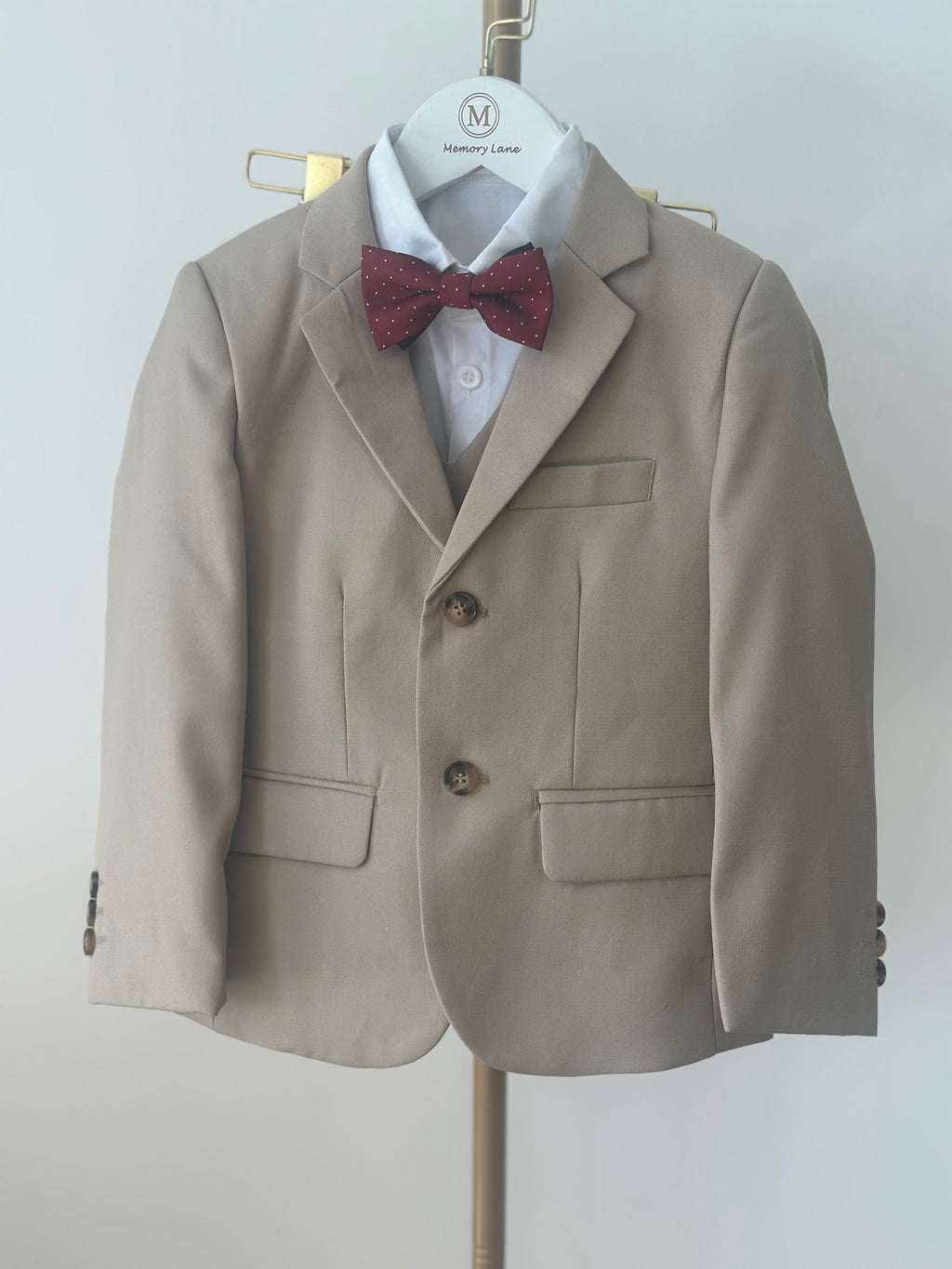 Beige 5 piece suit