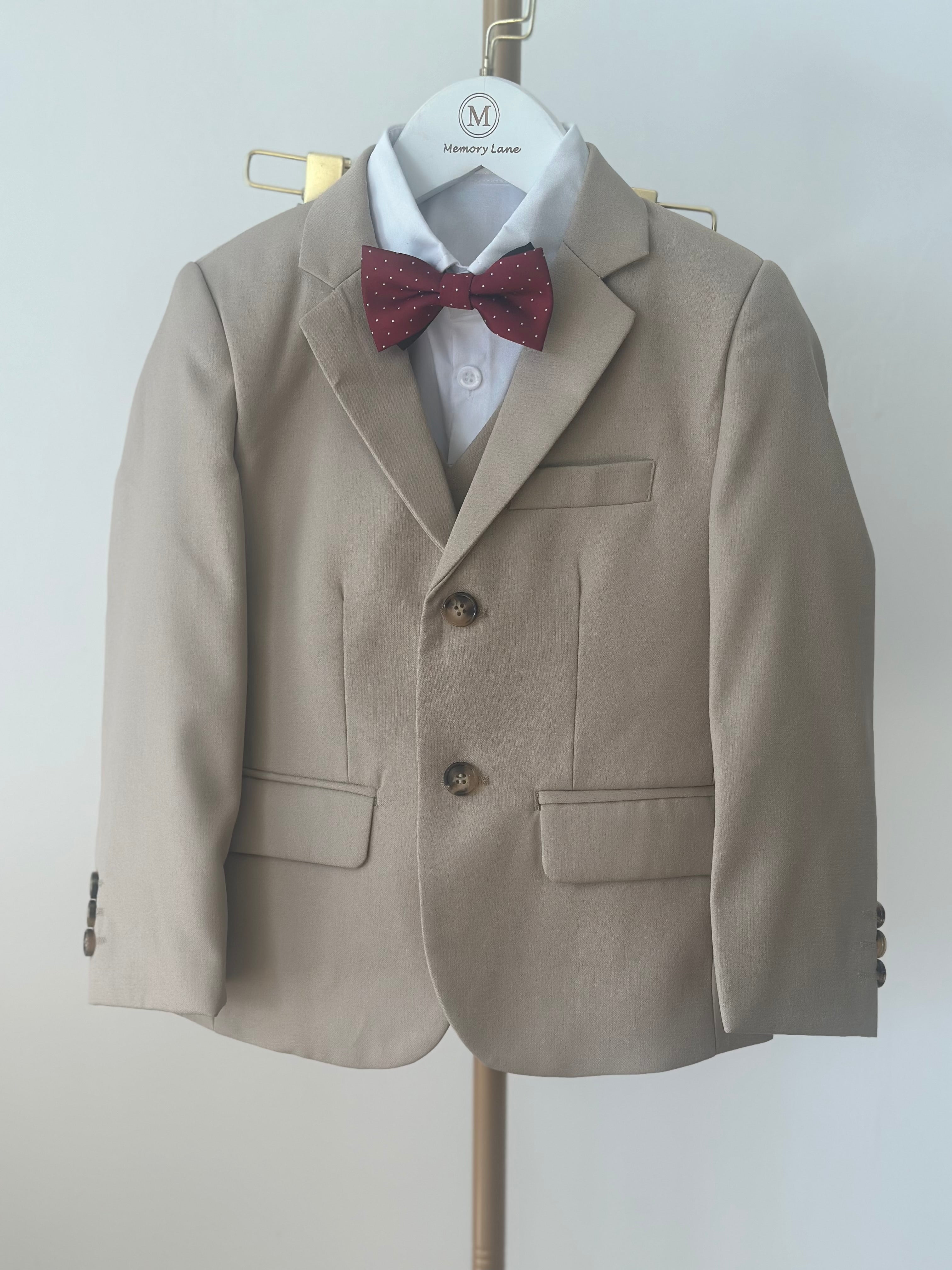 Beige 5 piece suit