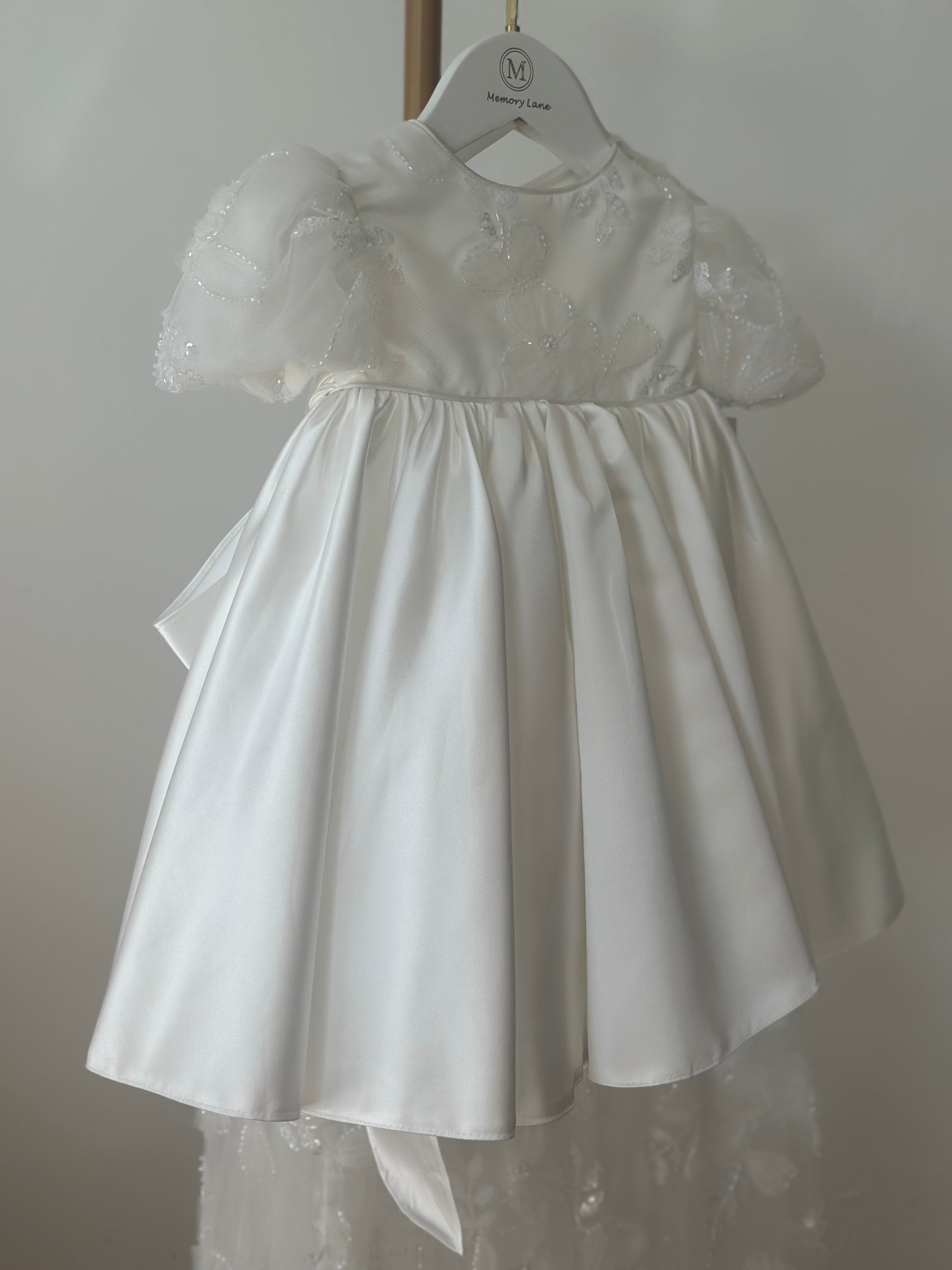 Rosa Lace dress with inbuilt bow Sash