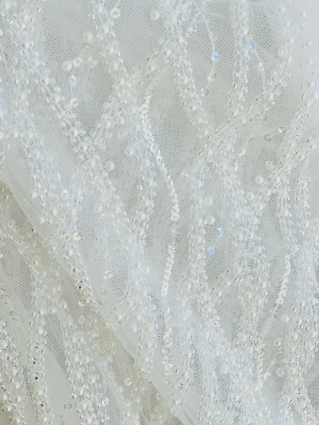 Maraym pearl and sequin Criss cross Gown