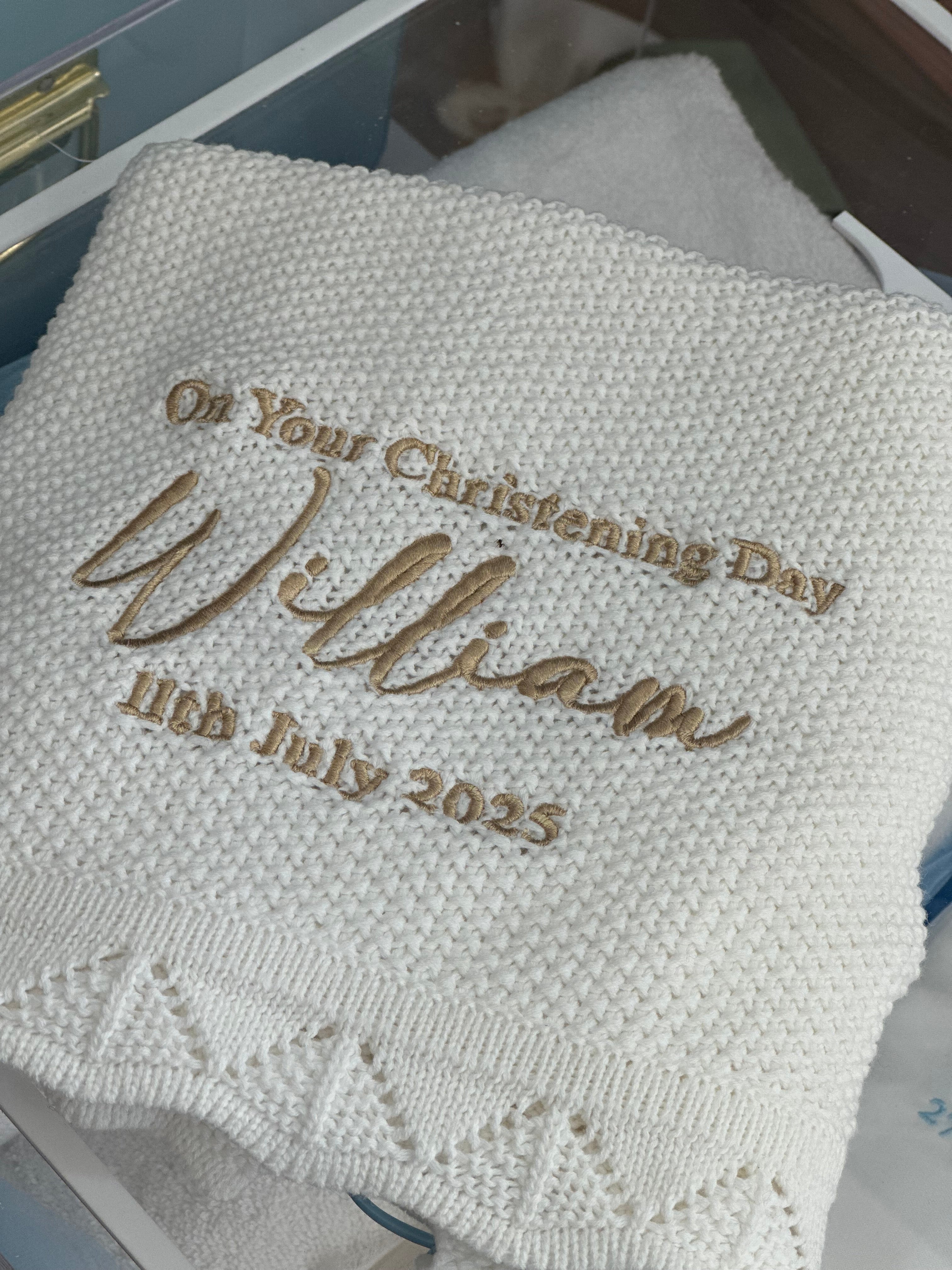 Personalised Christening Blanket