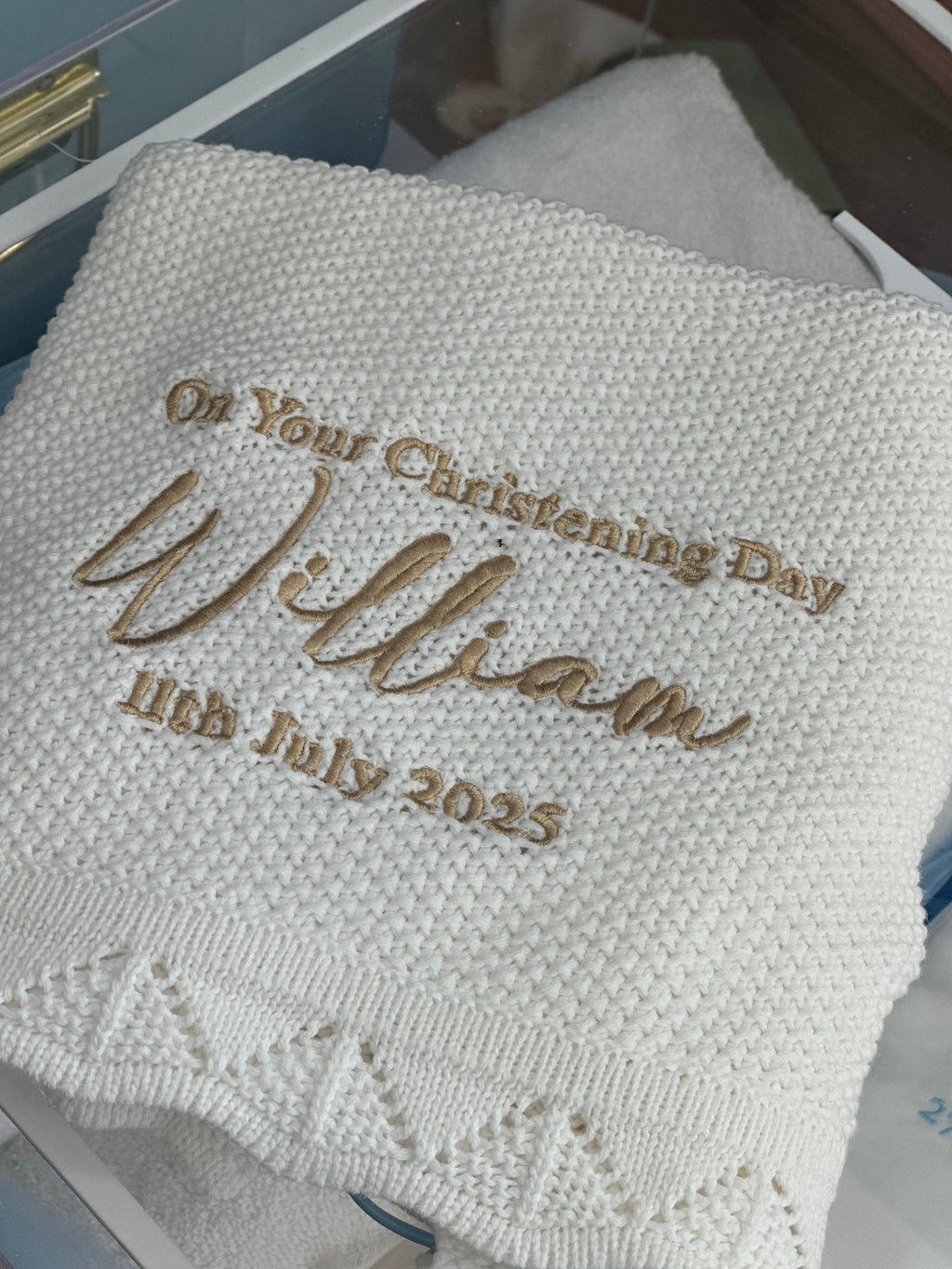 William Embriodered Blanket