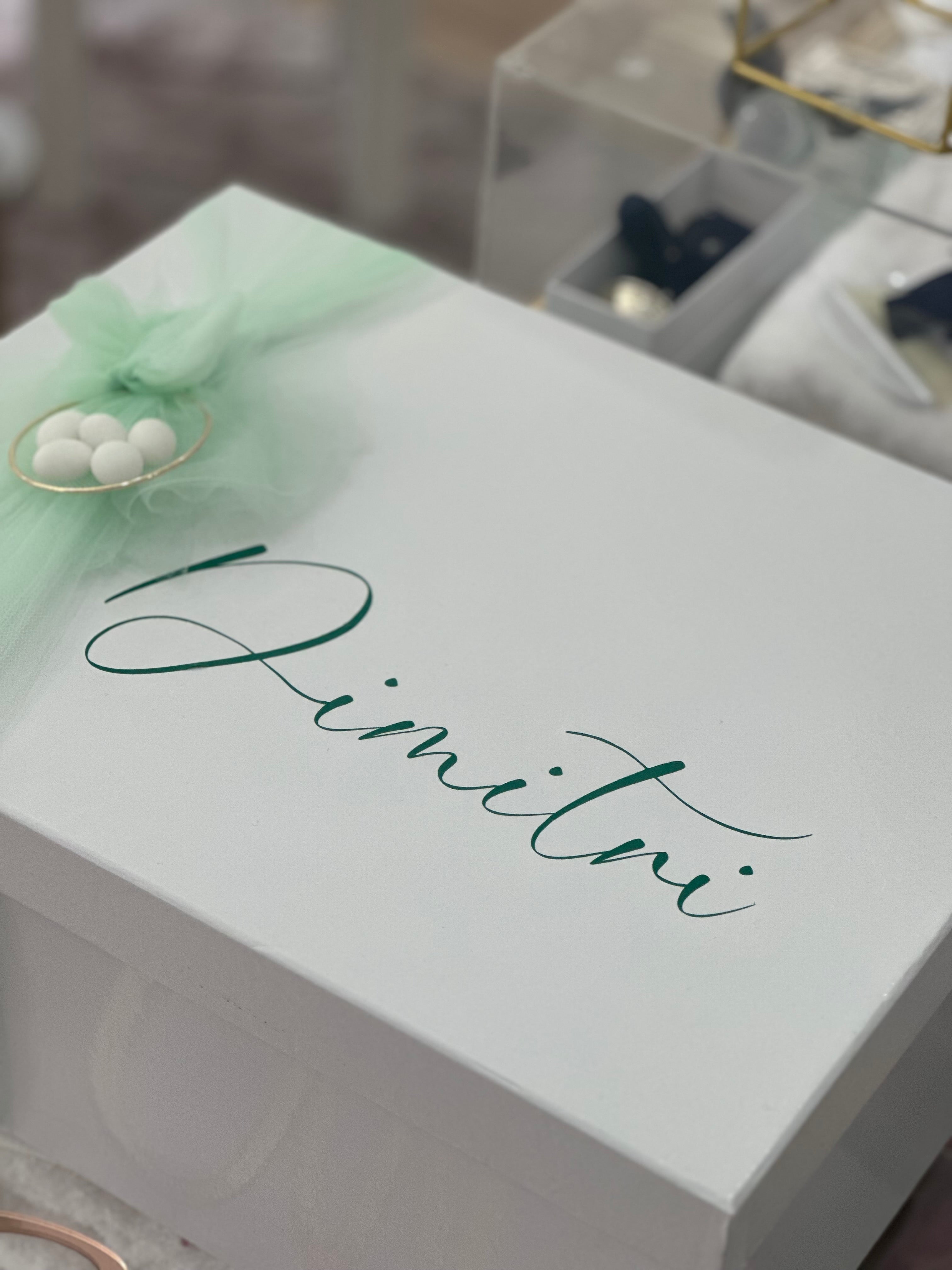 Dimitri Personalised Keepsake box with Ribbon