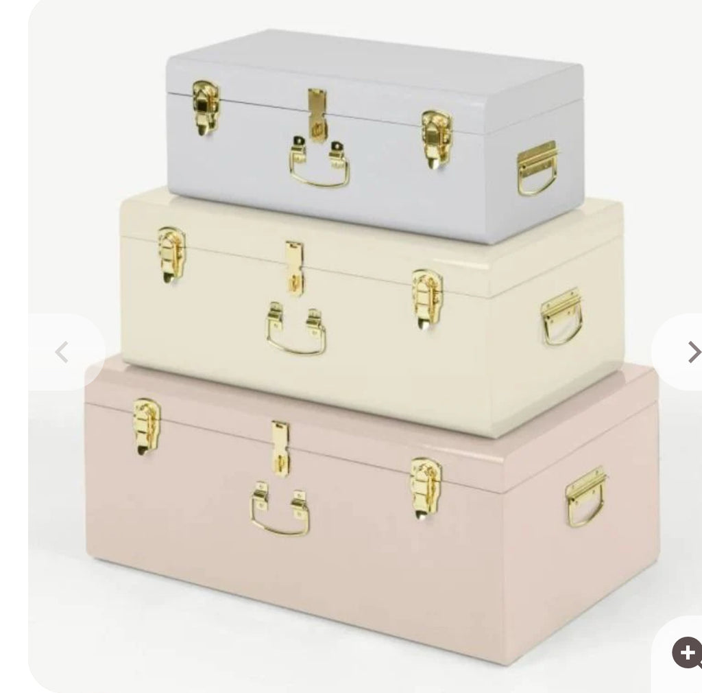 Christening Metal Trunks with Acrylic name PRE ORDER