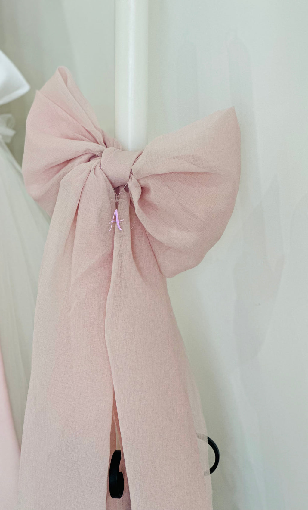 Pink Bow - Orthodox Candle with Initial