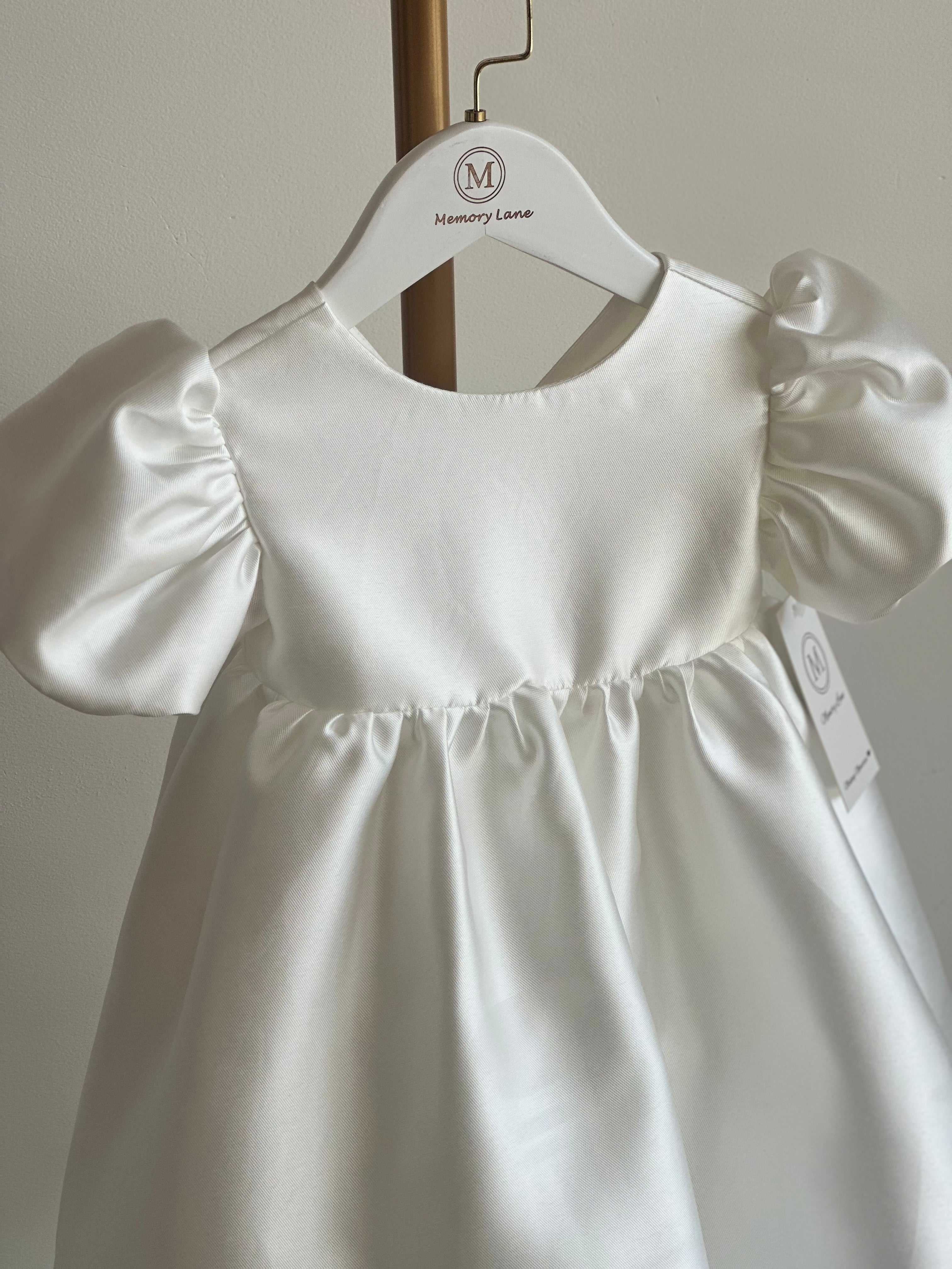 Off white Circular Dress with Personalised Bow