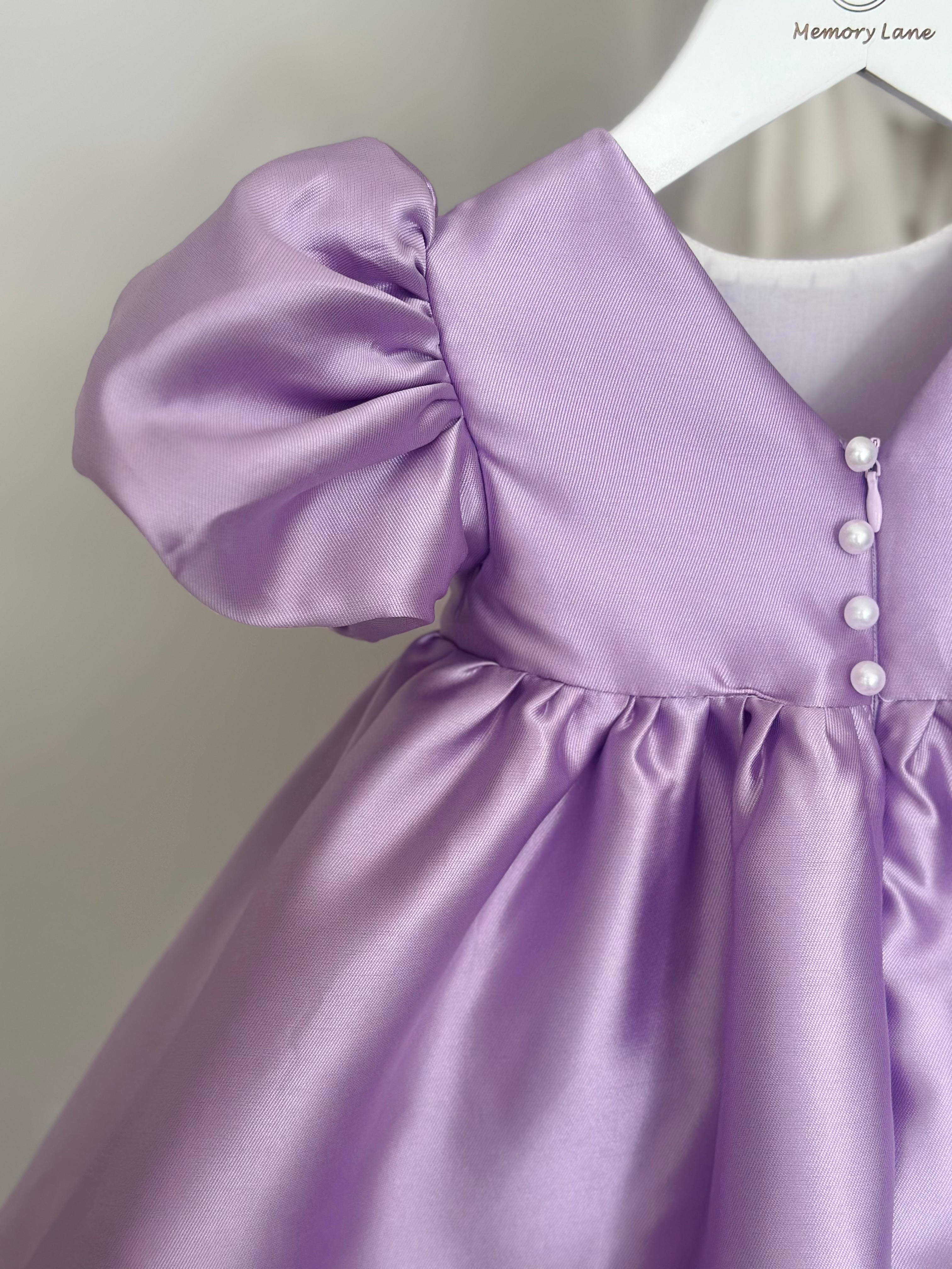 Eve Lilac Puff Sleeve Dress