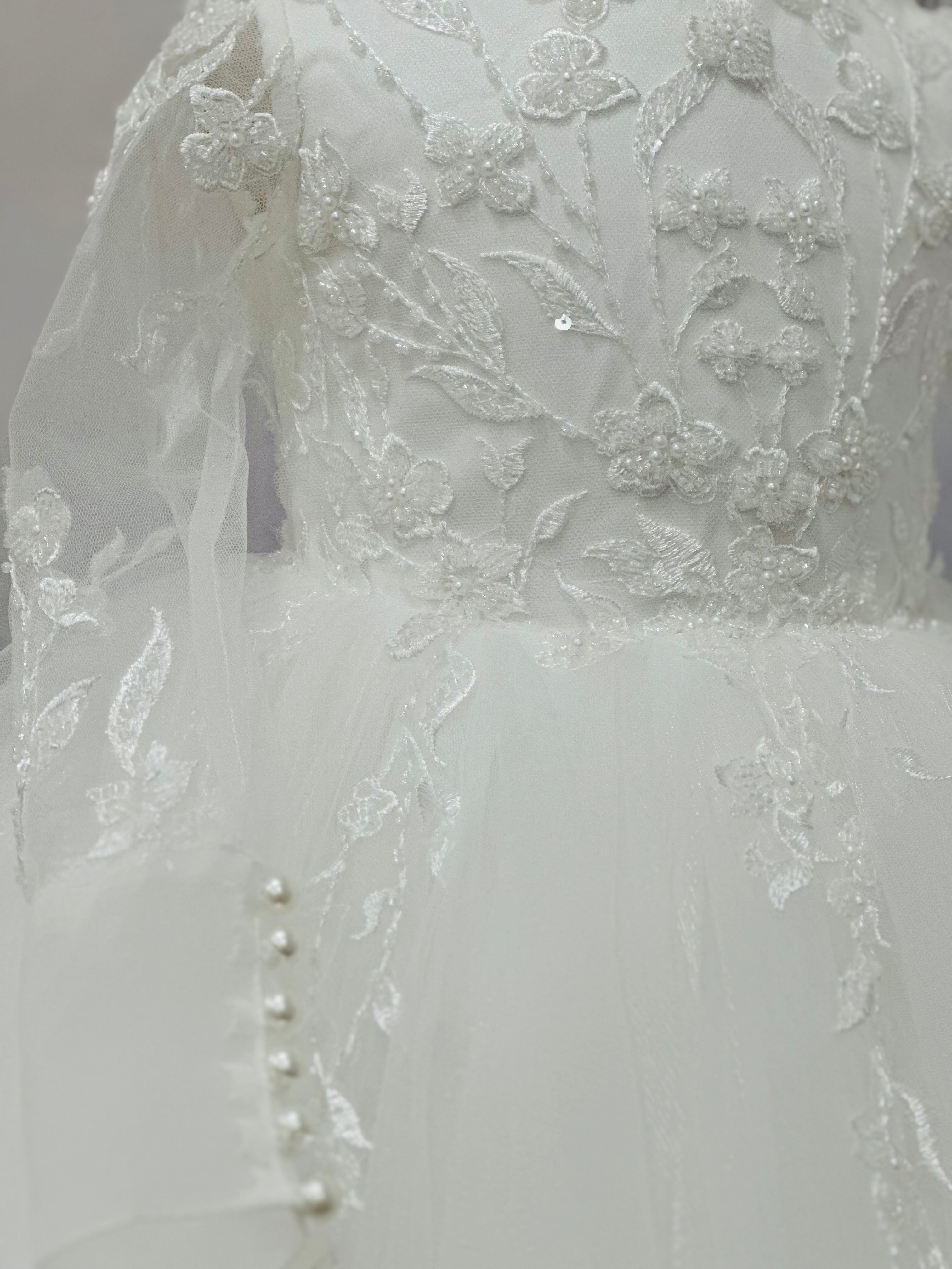 Jade Long sleeve Flowergirls Dress