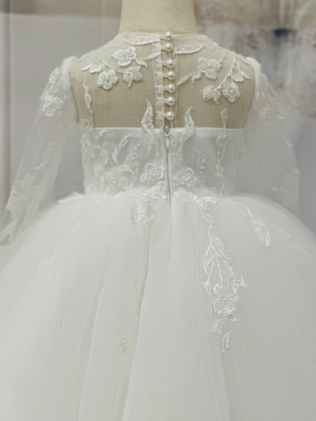Jade Long sleeve Flowergirls Dress