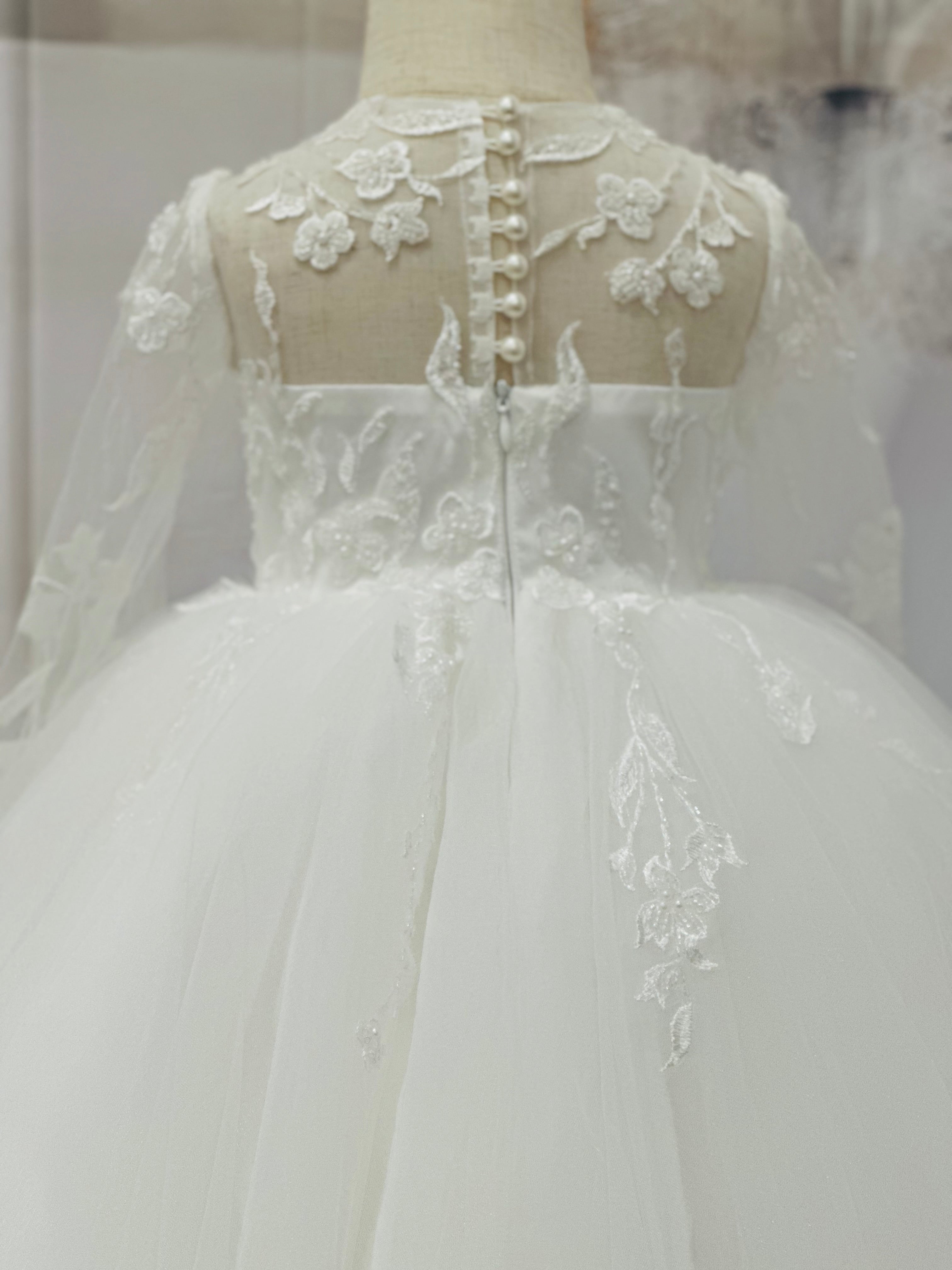 Jade Long sleeve Flowergirls Dress