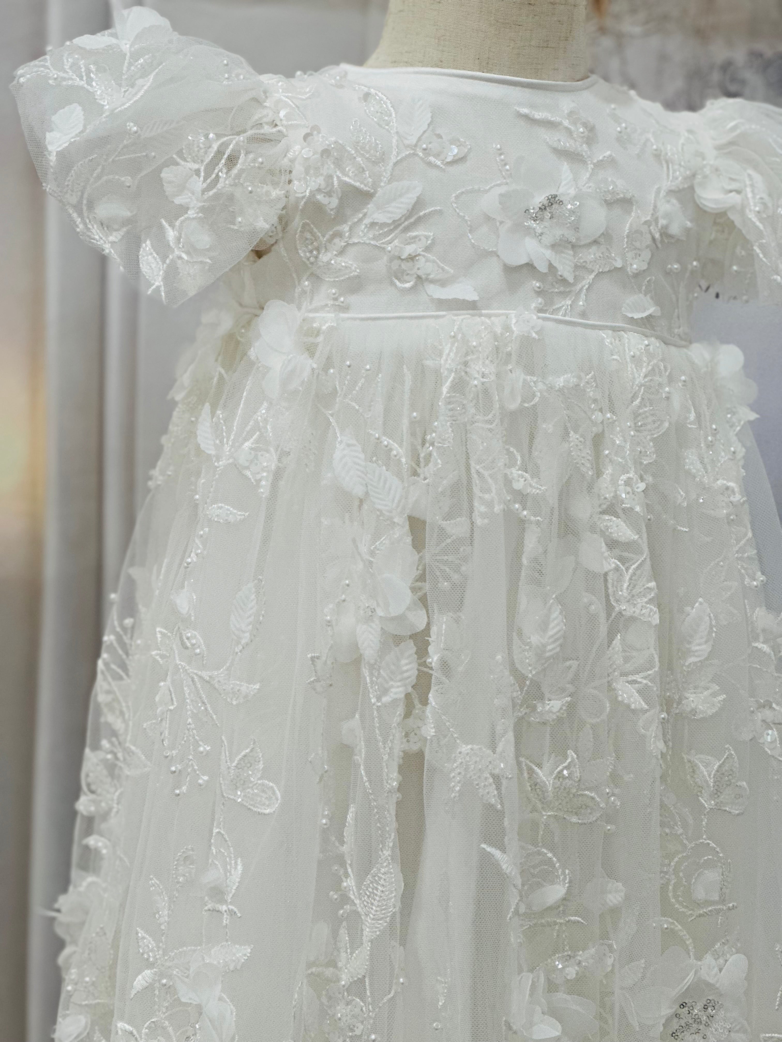 Lucia Lace Christening Gown