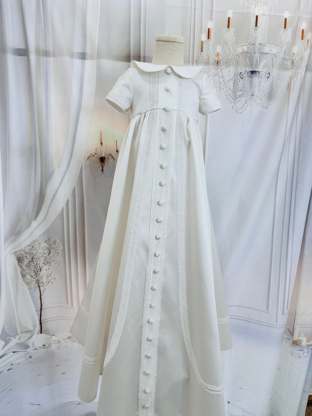 Valentino Mikado Buttoned Gown