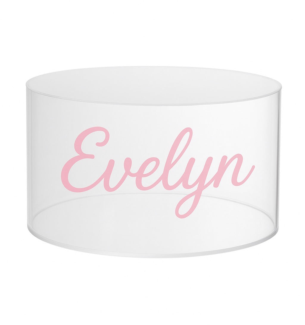 Round Box frosted lid - Personalised Name