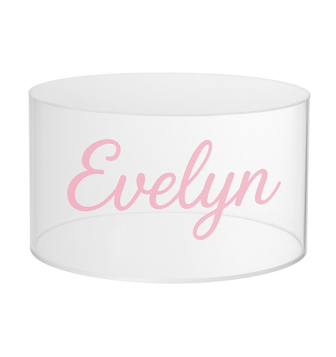 Round Box frosted lid - Personalised Name