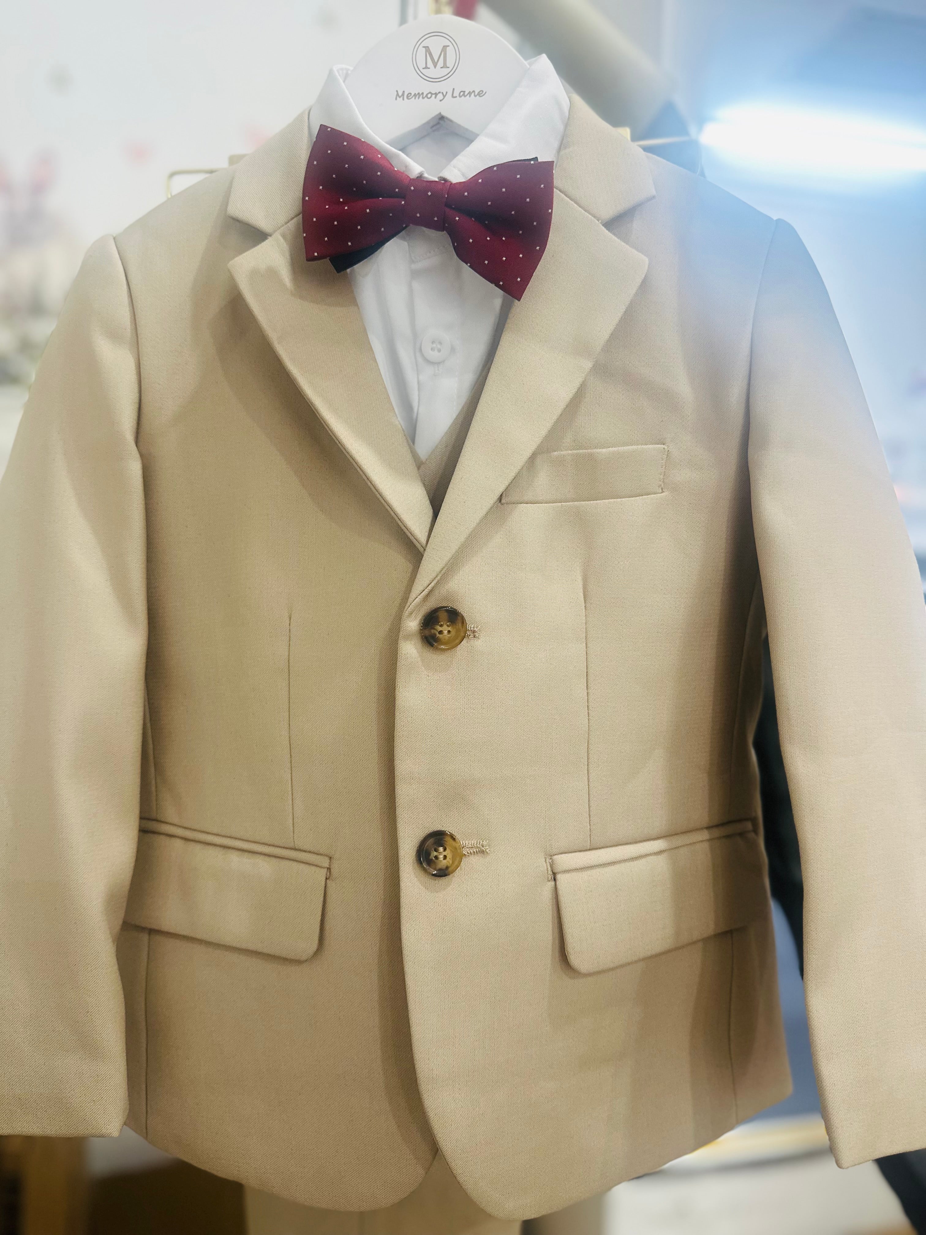 Beige 5 piece suit