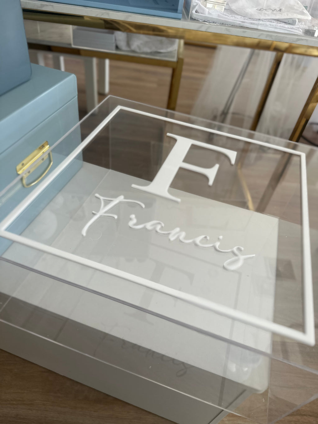 Keepsake Box with frame - Name and initial