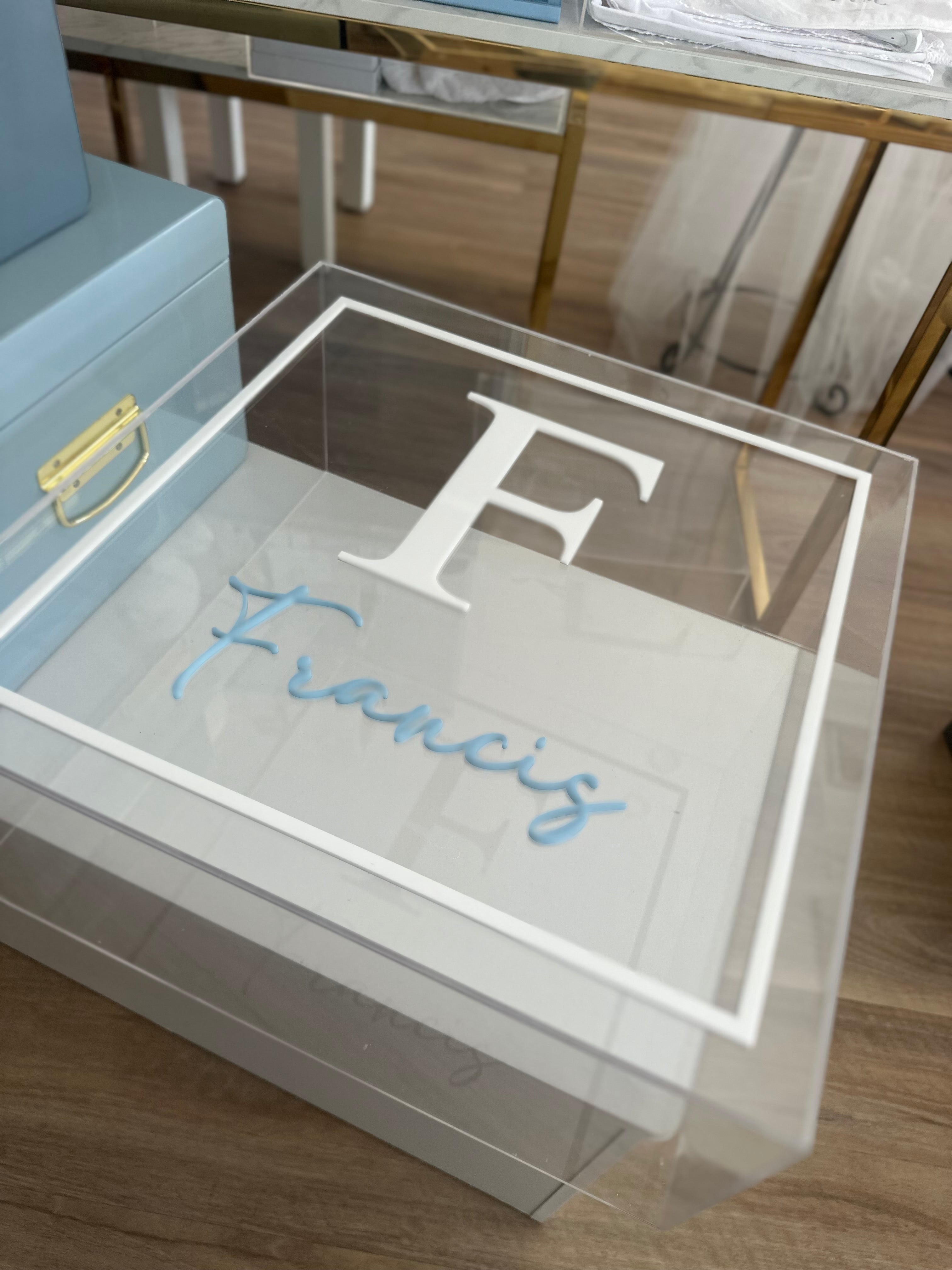 Keepsake Box with frame - Name and initial