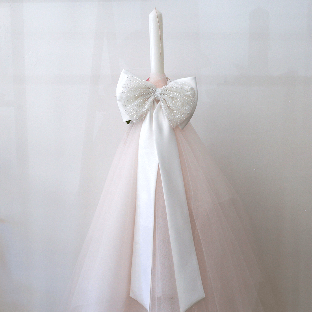 Sienna Orthodox Hanky hem pink tulle candle