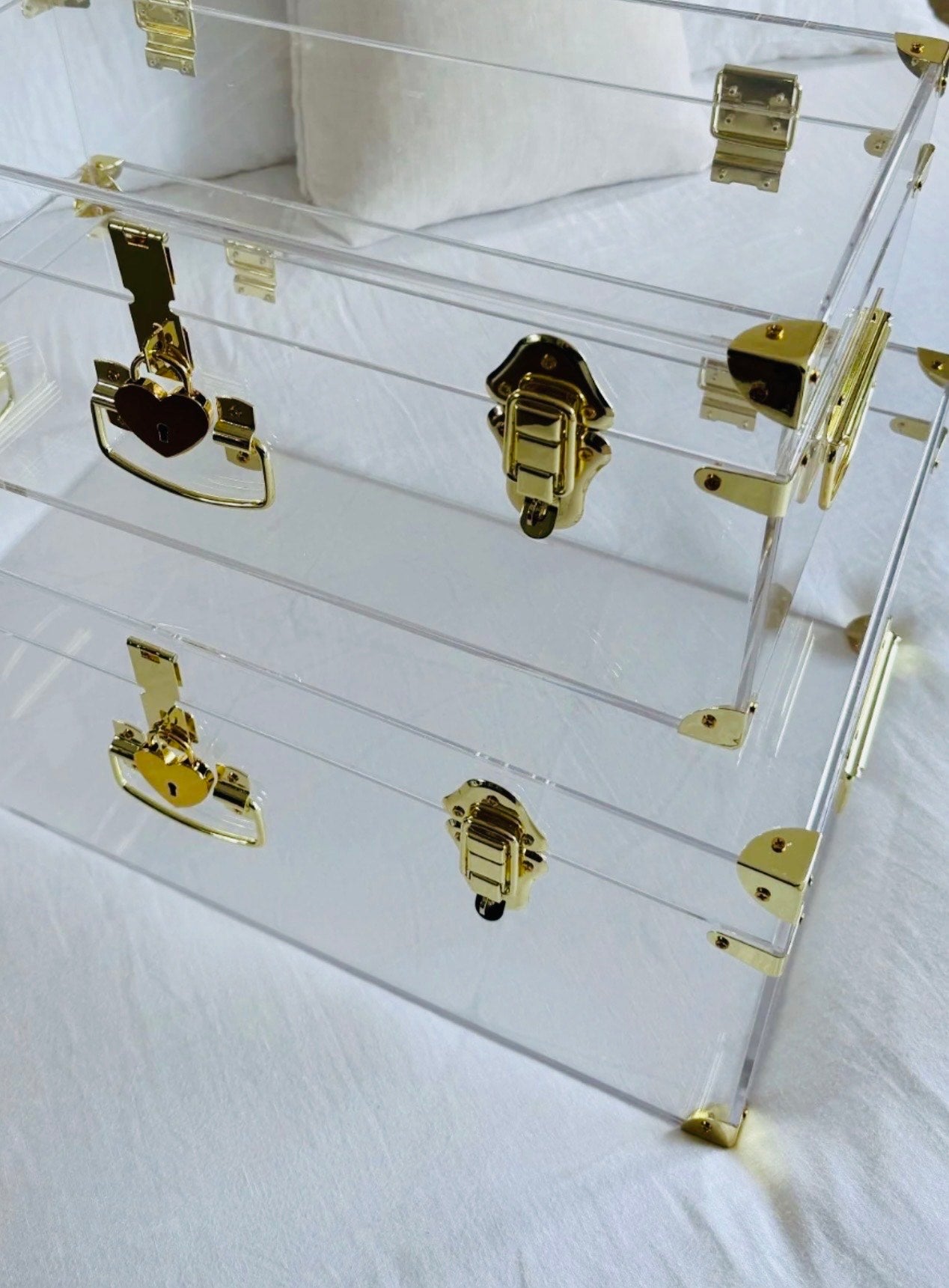 Acrylic Trunk - With Gold Hardware
