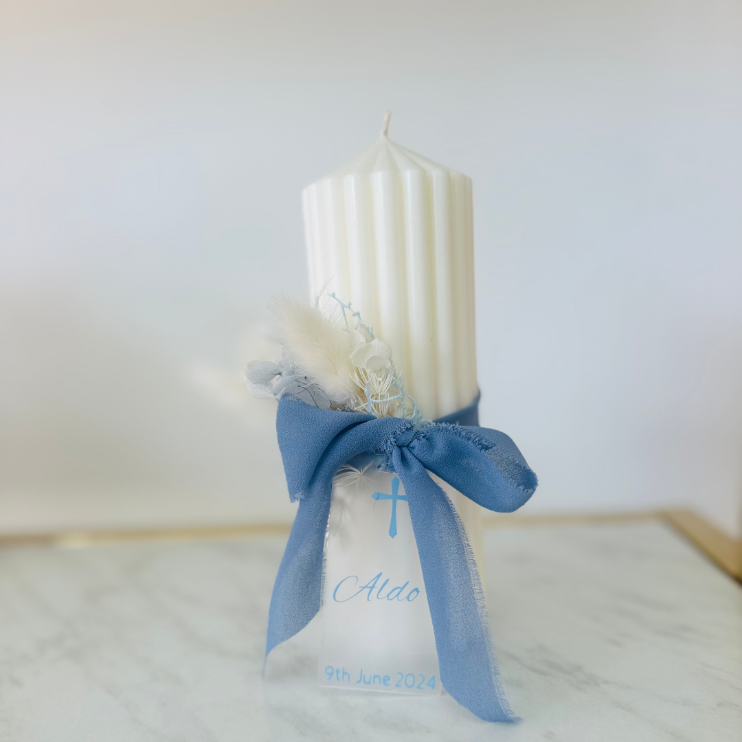 Aldo Personalised Ribbed Candle