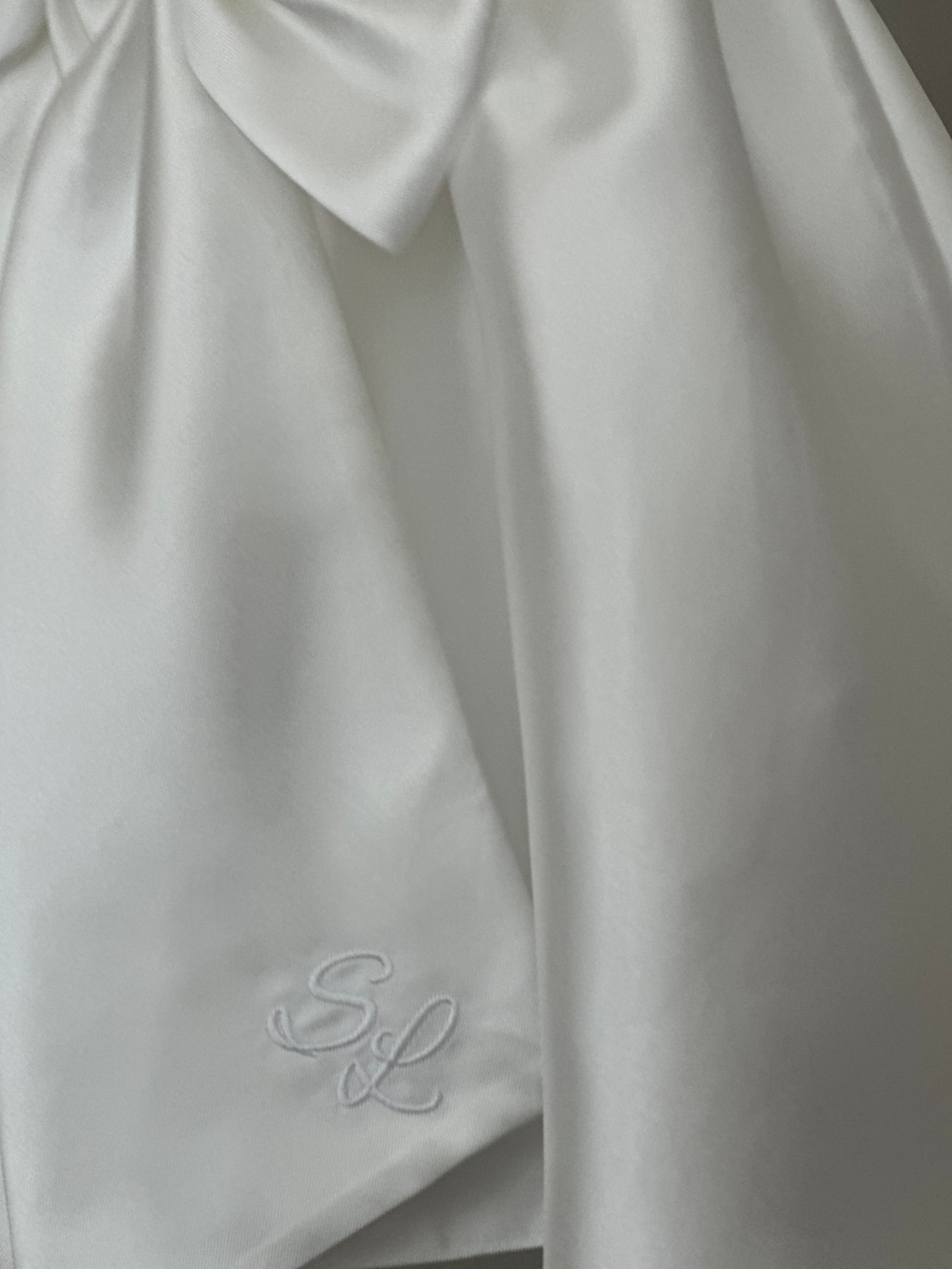 Off white Circular Dress with Personalised Bow